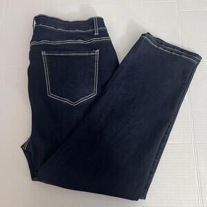 Bloom Chic Women’s 5-Pocket Stretch Blue Jeans Plus Size 20 1X Ins 27